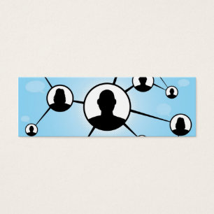 Socialt massmediavändiagram litet visitkort