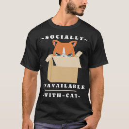 Socialt otillgänglig med katt introvert kattälskar t shirt