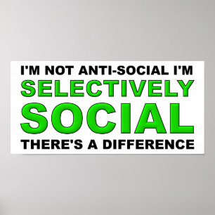 Socialt Selektiv Rolig Affisch