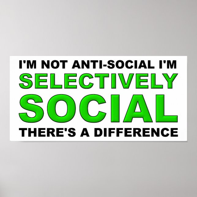 Socialt Selektiv Rolig Affisch (Framsidan)