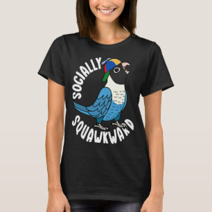 Socialt Squawkward Parrot I Blue masked Lovebird T Shirt