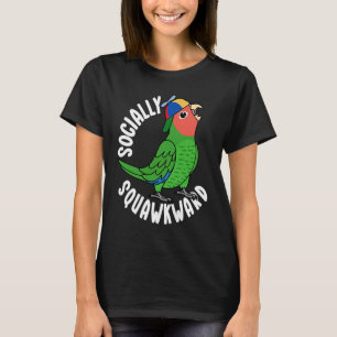 Socialt Squawkward Parrot I Rosy mötte Grönt Kärle T Shirt