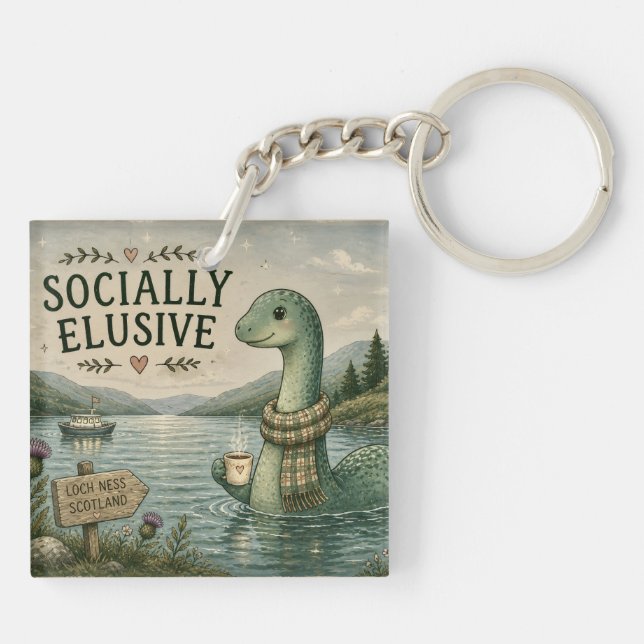 Socialt undvikande Nessie mysig kryptid Loch Ness (Baksidan)