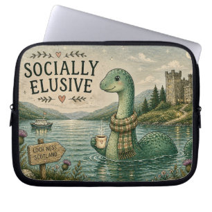 Socialt undvikande Nessie mysig kryptid Loch Ness Laptop Fodral