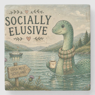Socialt undvikande Nessie mysig kryptid Loch Ness Stenunderlägg