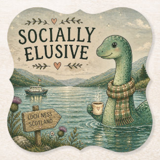 Socialt undvikande Nessie mysig kryptid Loch Ness Underlägg Papper