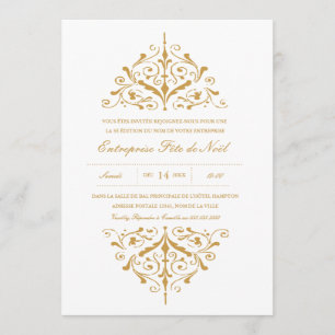 Société or Invitation fête de Noël Inbjudningar