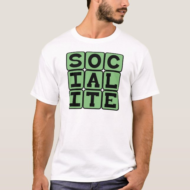 Societetsmänniska, festdeltagare t-shirt (Framsida)