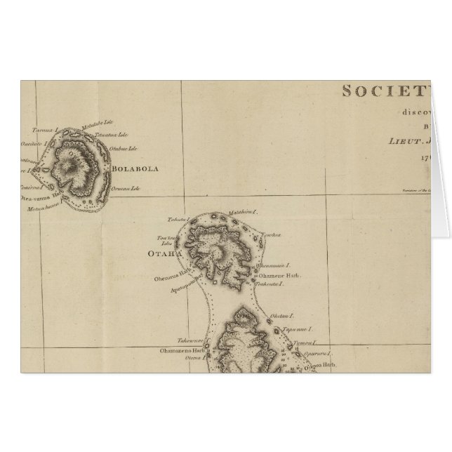 Society Isles, Tahiti Hälsningskort (Framsidan Horizontal)