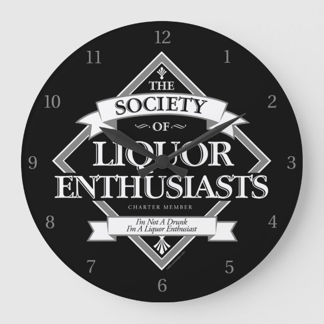 Society of Liquor Enthusiast Large Clock Stor Klocka (Framsida)