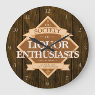Society of Liquor Enthusiast Large Clock Stor Klocka