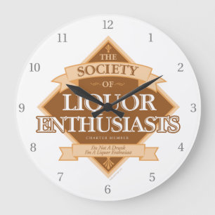 Society of Liquor Enthusiast Large Clock Stor Klocka