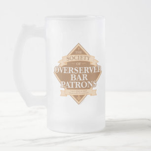 Society of Overserve Pub Patrons Frostat Ölglas