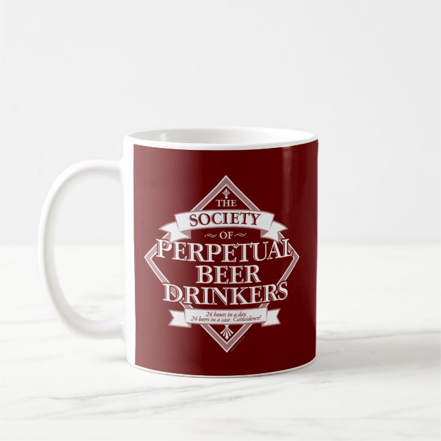 Society of Perpetual Beer Drinkers Coffee Mugg (Vänster)