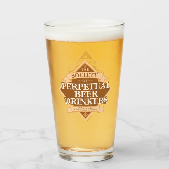 Society of Perpetual Beer Drinkers Glass Glaskopp (Framsida fylld)