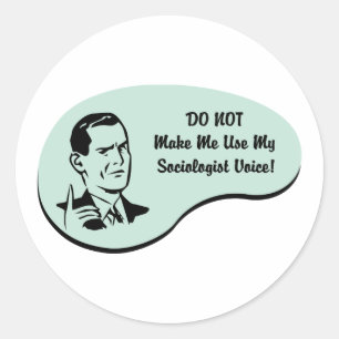 Sociolog Voice Runt Klistermärke