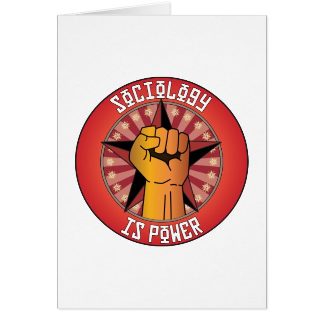 Sociologi är driver hälsningskort (Framsidan)