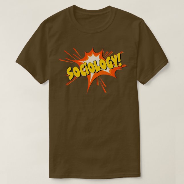 Sociologi Flash Tecknad T Shirt (Design framsida)