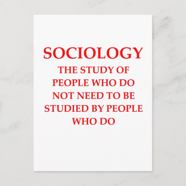 sociologi vykort (Framsida)