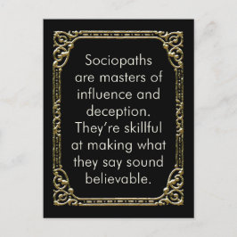 Sociopatisk influensapostkort, mini art. vykort
