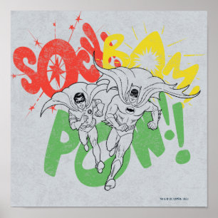SOCK BAM POW Batman och Robin Poster
