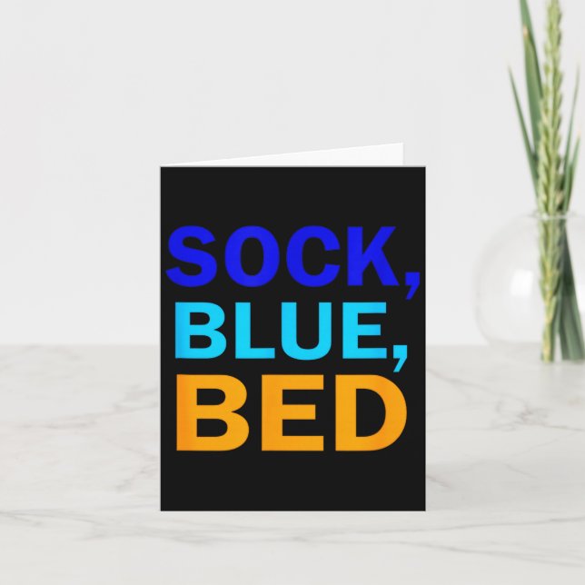 Sock Blue Bed _ Awesome Sock Blue Bed  Kort (Framsida)