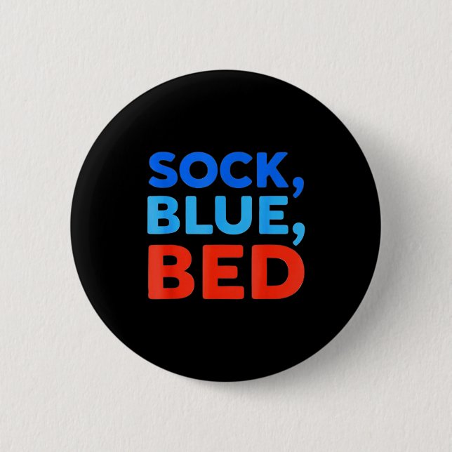 Sock Blue Bed Funny Meme  Knapp (Framsida)