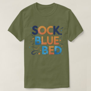 SOCK BLUE BED-sunt minimalistiskt grafikkort T Shirt