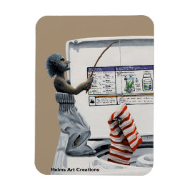 Sock Criminal Fishing Thief Fantasy Photo Magnet