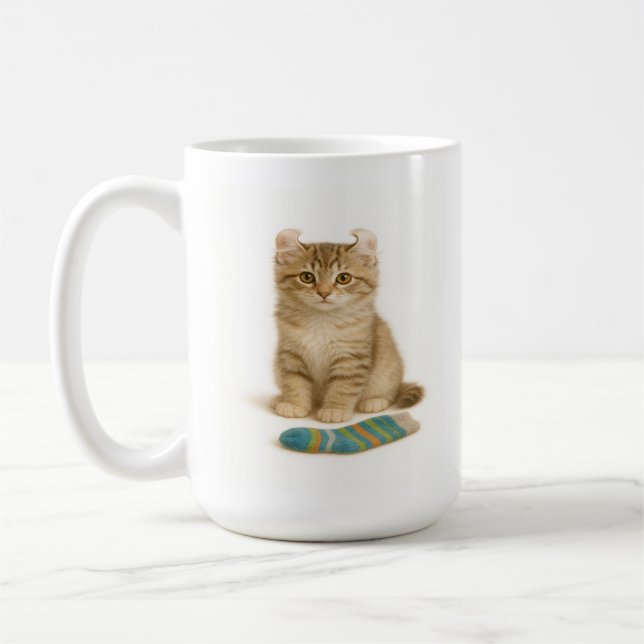 Sock det åt mig - American Curl Kitten Edition Kaffemugg (Vänster)