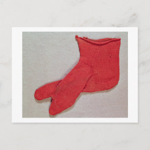 Sock, ett par från Egypten, egyptisk-romersk perio Vykort