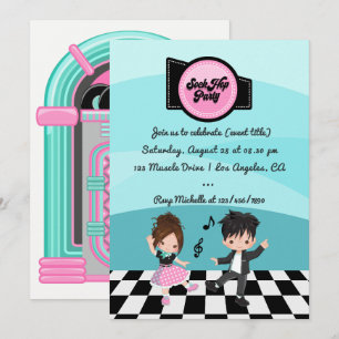 Sock Hop-fest Inbjudningar