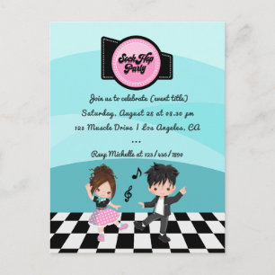 Sock Hop-fest Vykort