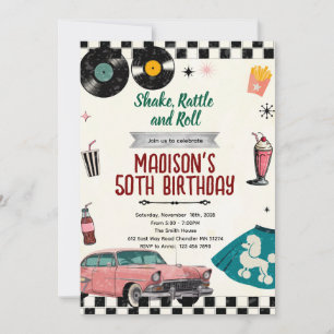 Sock Hop Retro 50-talsfest inbjudan