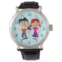 Sock Hoppin Fifties Kids Roligt Time Art Armbandsur