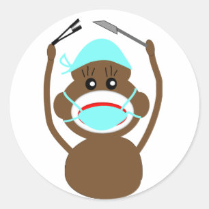 Sock Money General Surgery—Aduly Runt Klistermärke