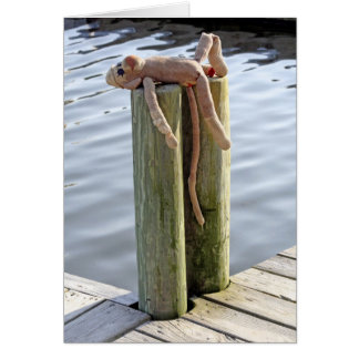 Sock monkey3 hälsningskort