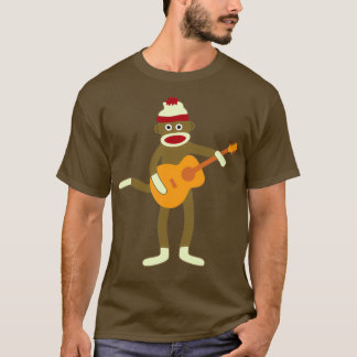 Sock monkey Acoustic Guitar T Shirt
