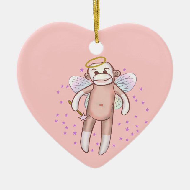 Sock monkey Angel Ornament (Framsidan)