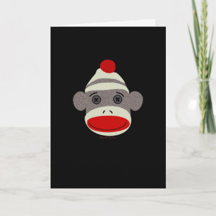 Sock monkey Ansikte Kort