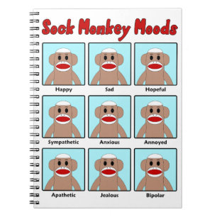 Sock monkey anteckningsbok