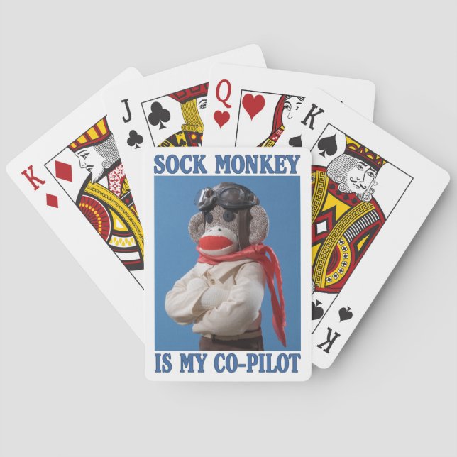 Sock monkey är min medpilot casinokort (Baksidan)