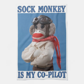 Sock monkey är min medpilot kökshandduk
