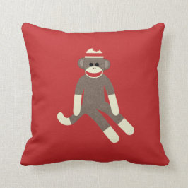 Sock monkey argyllene kudde