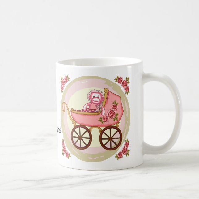 Sock Monkey Baby Flicka Buggy   Kaffemugg (Höger)