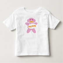 Sock monkey Baby Shirt Rosa Personalize