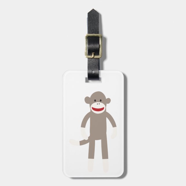 Sock monkey bagagebricka (Vertikal Framsida)