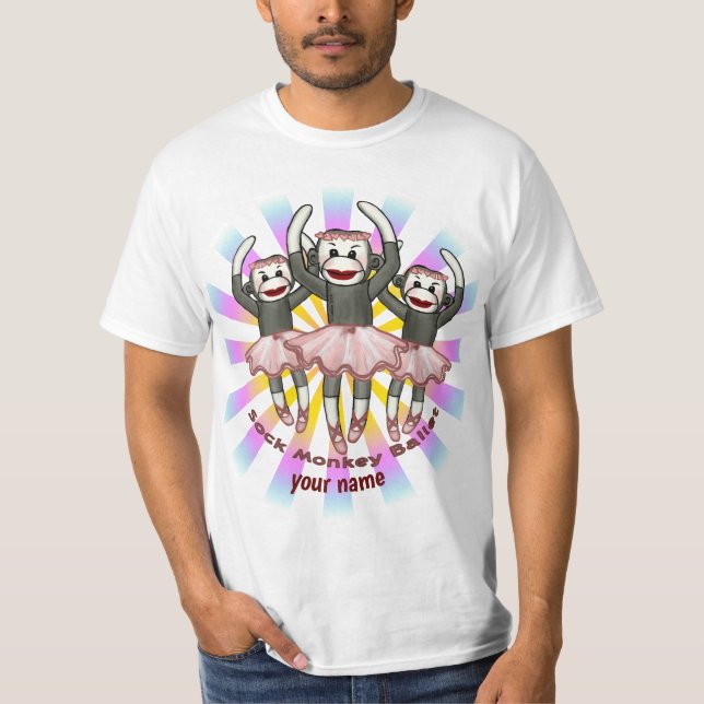 Sock monkey Ballet T Shirt (Framsida)