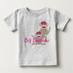 Sock monkey Big Brother infant T-Shirt - AMZ