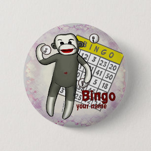 Sock monkey Bingo Knapp
